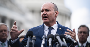 Republican Utah Sen. Mike Lee slammed the Biden DOJ Tuesday for persecuting pro-life activists. (Photo by Jabin Botsford/The Washington Post via Getty Images)