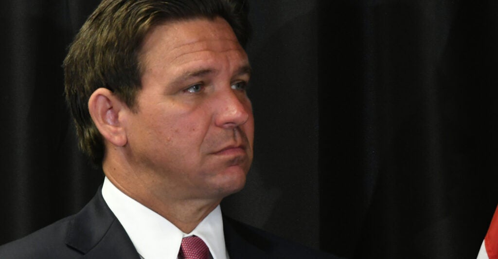 Florida Gov. Ron DeSantis listens to a speaker at a press conference in Sanford, Florida.(Photo: Paul Hennessy/SOPA Images/LightRocket via Getty Images)