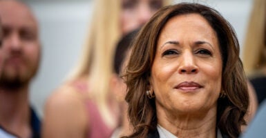 Kamala Harris smiling.