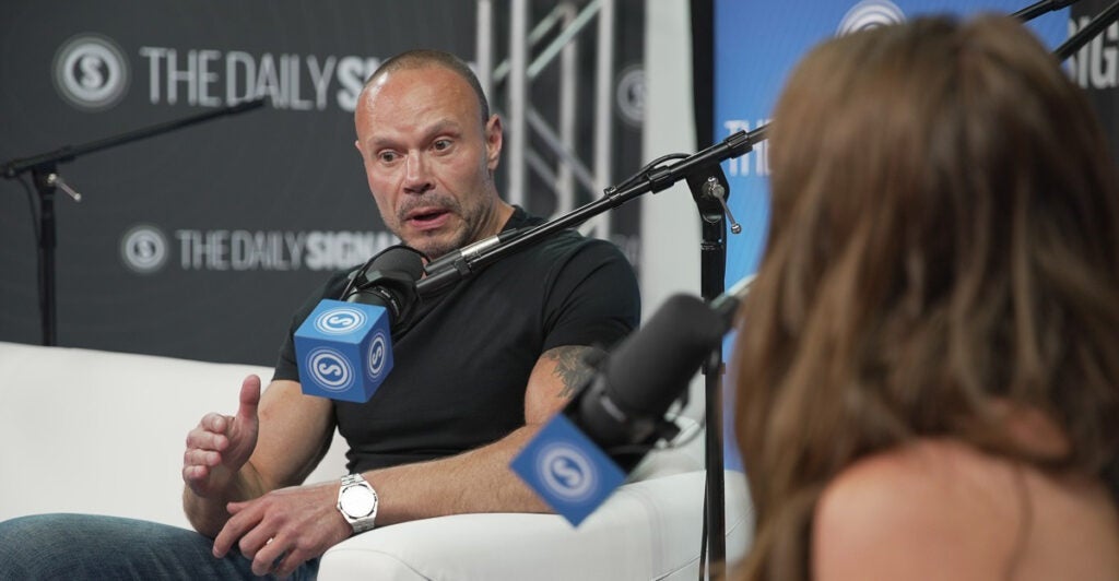 Dan Bongino sits down with The Daily Signal's Mary Margaret Olohan. (Tim Kennedy/Daily Signal)