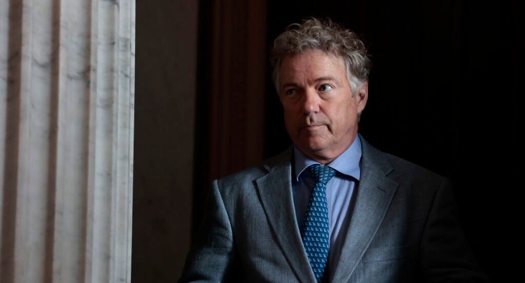 Rand Paul in a gray suit