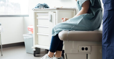 Girl in doctor's office