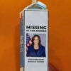 A milk carton with a picture of Vice President Kamala Harris That says missing at the border