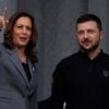 Kamala Harris and Ukrainian President Zelenskyy