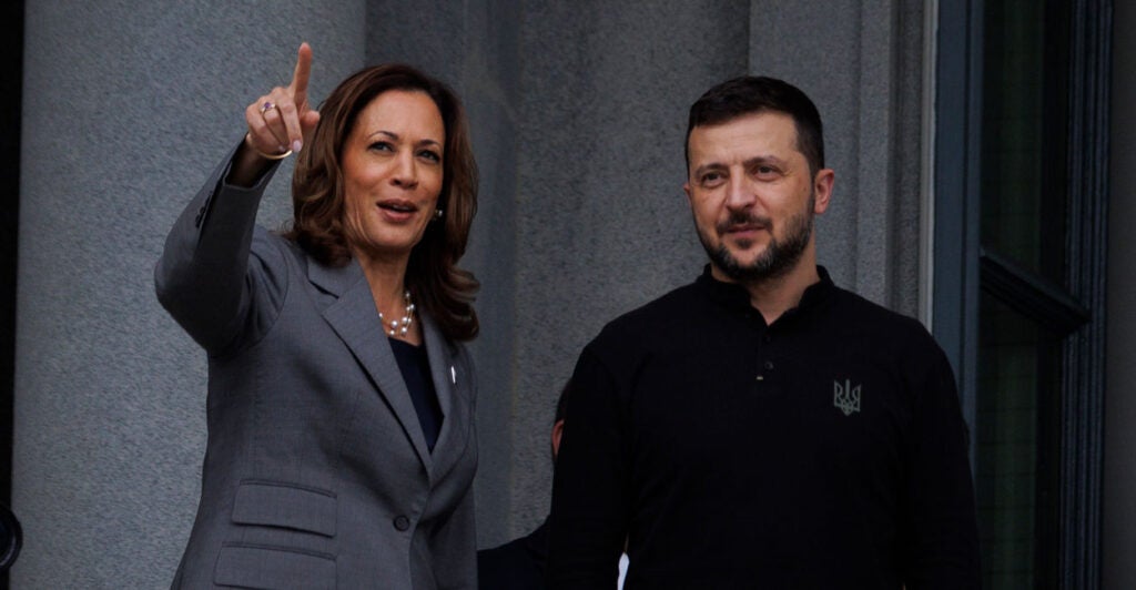 Kamala Harris and Ukrainian President Zelenskyy