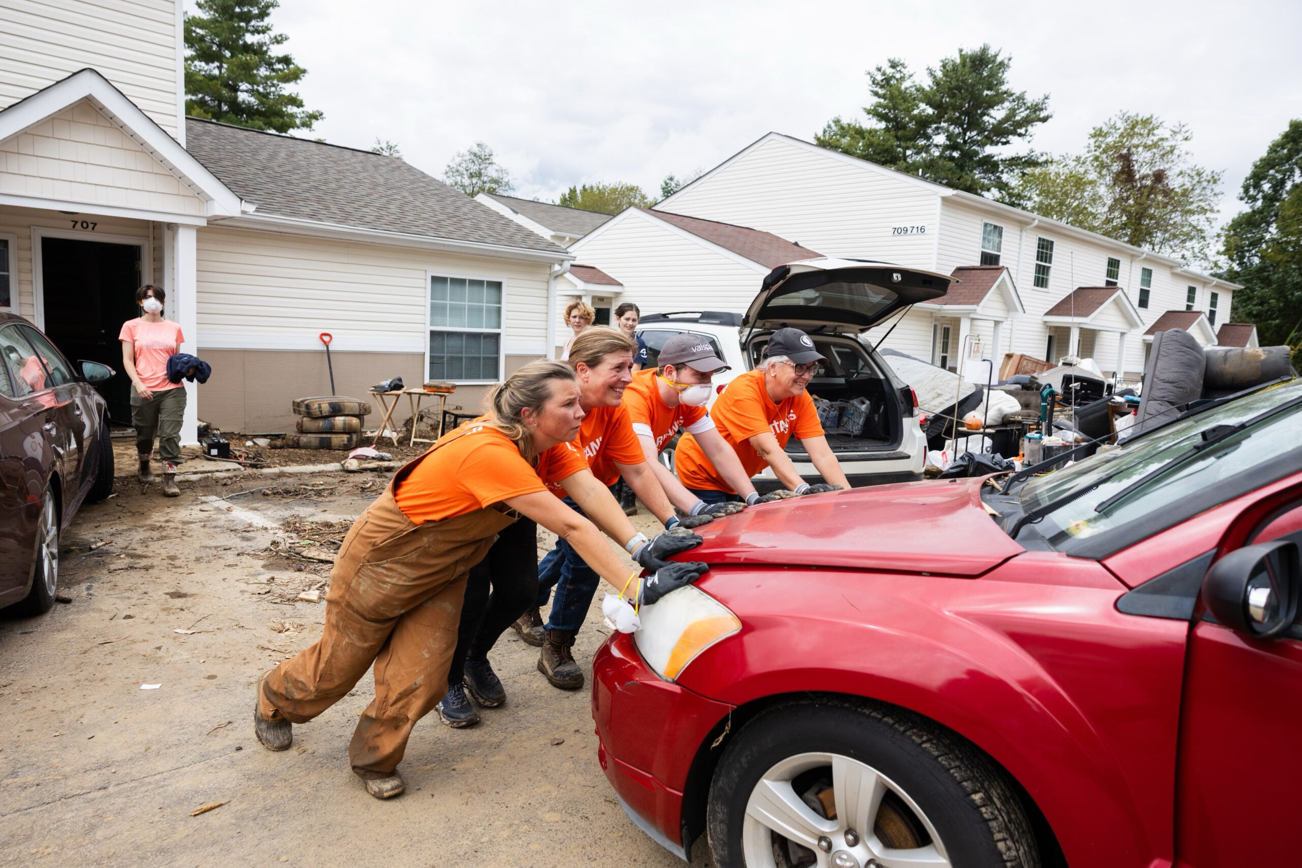 Charities Roll Up Their Sleeves, Helping North Carolinians Recover After Hurricane Helene