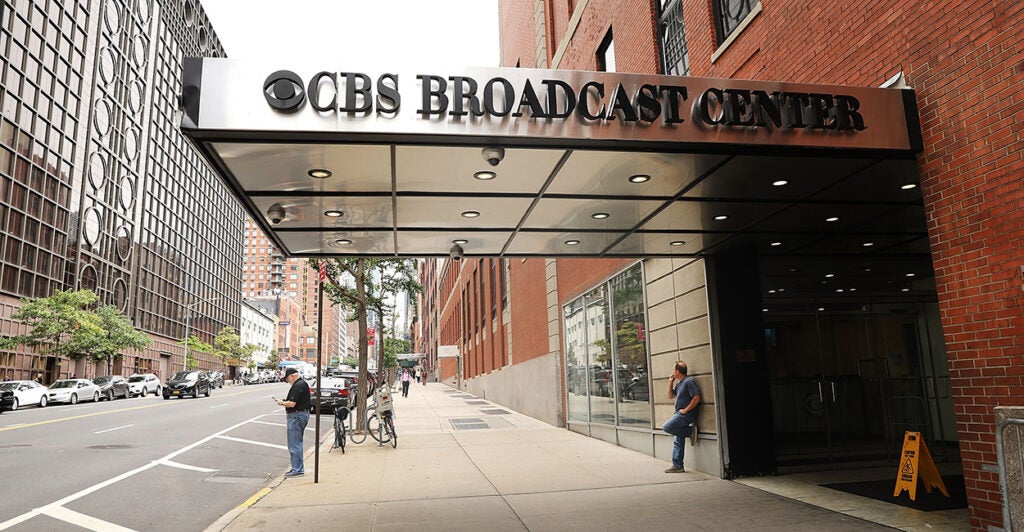 The CBS Broadcast Center stands in Manhattan on Sept. 13, 2018 in New York City. (Spencer Platt/Getty Images)