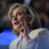 Hillary Clinton, former secretary of state and 2016 Democratic nominee, speaks on first day of the Democratic National Convention at the United Center on August 19, in Chicago, Il. (Demetrius Freeman/The Washington Post via Getty Images)