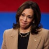 Democratic presidential nominee, U.S. Vice President Kamala Harris, takes a question from a member of the audience during a Univision town hall at the Cox Pavilion at UNLV on Oct. 10 in Las Vegas, Nevada. (Justin Sullivan/Getty Images)