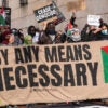 Students participate in a pro-Palestine protest at Columbia University