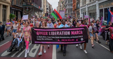 LGBTQ protesters at a Queer Liberation March in New York City