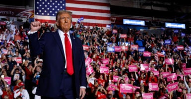 Donald Trump at a Nov. 4 campaign rally in Reading, Pennsylvania.