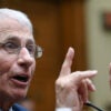 Dr. Anthony Fauci testifies to a congressional committee.