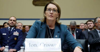 FEMA Administrator Deanne Criswell testifies in a purple suit