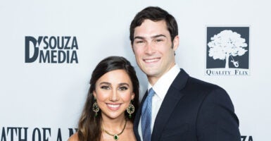 Danielle D'Souza and Brandon Gill attend the 