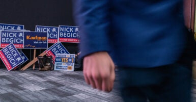 Alaskan Republicans prepare for a campaign rally on November 06, 2022 in Anchorage, Alaska. (Spencer Platt/Getty Images)