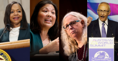 Kristen Clarke, Julie Su, Rachel Levine, John Podesta