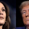 Kamala Harris and Donald Trump split screen