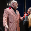 SEPTEMBER 29, 2024 —Todd Scofield portraying the character of “Lord Capulet,” pictured left, and Fran Tapia as “Lady Capulet,” pictured right, in the Folger Shakespeare Library’s production of “Romeo and Juliet,” which ran Oct. 1- Nov. 10, 2024. (Erika Nizborski, Photographer.)