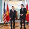 Secretary of State Antony Blinken meets with Vietnamese envoy Le Hoai Trung at the State Department