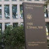 The sign outside of the Washington, D.C., offices of the federal Office of Personnel Management