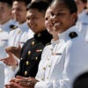 Midshipmen at the U.S. Naval Academy applaud during a May 24 graduation ceremony in Annapolis, Maryland.