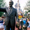 Walt Disney and Mickey Mouse statues holding hands