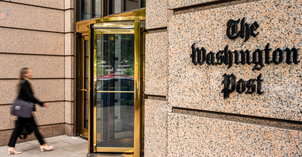 The front of The Washington Post building