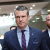 Defense Secretary-designate Pete Hegseth walks the halls of Congress