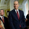 John Thune addresses the media.