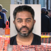 Photos of FBI agents at a crime scene and of Shamsud-Din Jabbar