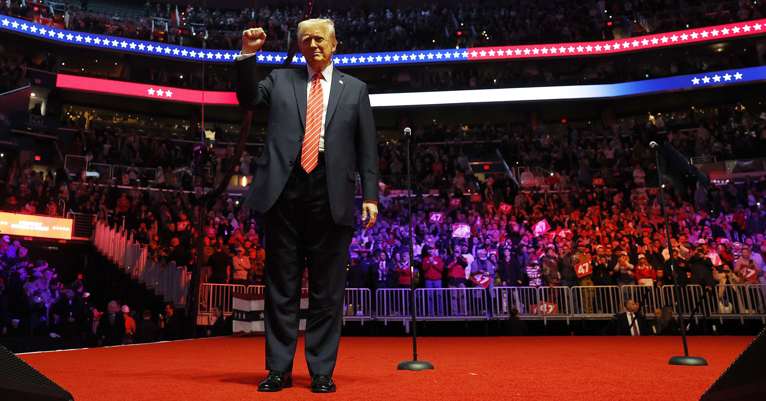 A Triumphant Trump Celebrates Victory in Washington