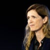 USAID Administrator Samantha Power in front of a dark background