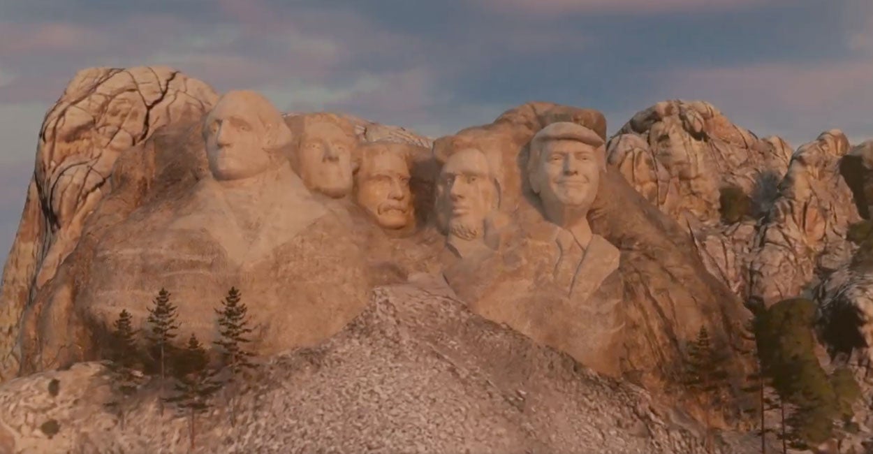 Heritage Ad Puts Trump on Mount Rushmore for ‘Remarkable’ Achievements in First Month