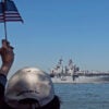 The U.S.S. Bataan in New York Harbor during Fleet Week on May 22