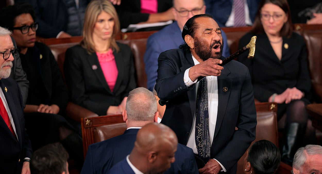 House Speaker Johnson Orders Democratic Congressman Removed From Trump Speech