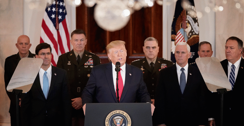 President Trump speaks from the White House on Jan. 8. During his remarks, Trump addressed the Iranian missile attacks that took place in Iraq and said, “As long as I am president of the United States, Iran will never be allowed to have a nuclear weapon.” (Photo: Win McNamee/Getty Images)