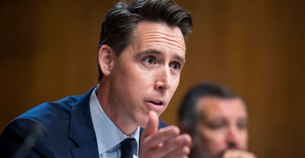 Sen. Josh Hawley questions Biden nominee Nancy Abudu.