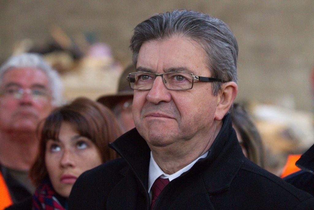 Jean-Luc Mélenchon of La France Insoumise views the European Union as a globalist power that has benefited the rich over the poor. (Photo: JC Tardivon/SIPA/Newscom)